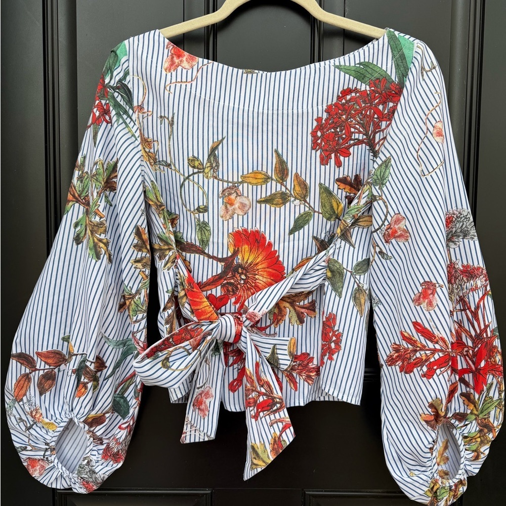 Floral Striped Women's Top